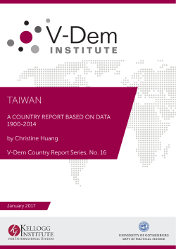 Country Report Taiwan - V-Dem
