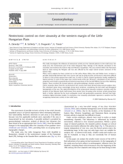 Neotectonic control on river sinuosity at the western margin of the