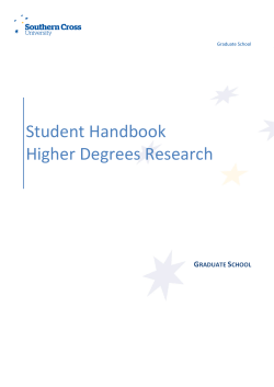 Student Handbook Higher Degrees Research