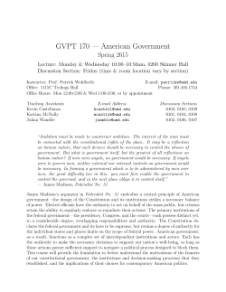 Syllabus - GVPT - University of Maryland
