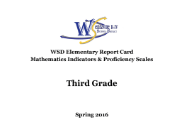 3rd Grade Math Learning Scales
