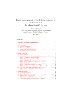 Exploratory Analysis of the Habitat Selection by the Wildlife in R: the