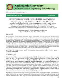 PHYSICAL PROPERTIES OF COCONUT SHELL NANOPARTICLES