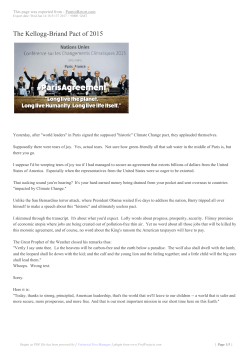 The Kellogg-Briand Pact of 2015
