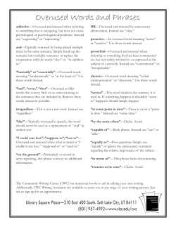 Overused Words and Phrases