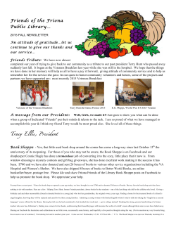 Fall 2015 - Friona Public Library