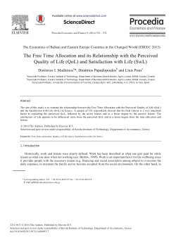 The Free Time Allocation and its Relationship with the Perceived