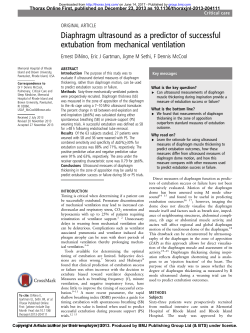Diaphragm ultrasound as a predictor of successful