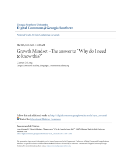 Growth Mindset &ndash;The answer to &ldquo;Why do I need to know this?&rdquo;