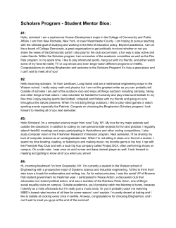 Scholars Program - Student Mentor Bios