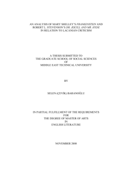 an analysis of mary shelley`s frankenstein and robert l
