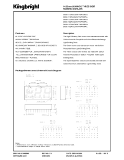 14.22mm (0.56INCH) THREE DIGIT NUMERIC DISPLAYS Package
