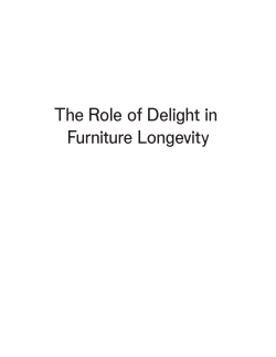 The Role of Delight in Furniture Longevity