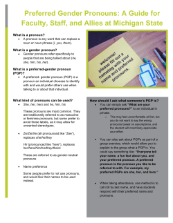 Preferred Gender Pronouns - LBGT Resource Center