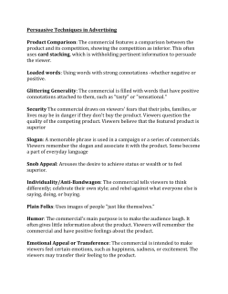 Persuasive Techniques in Advertising Product Comparison: The