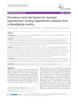 Prevalence and risk factors for resistant