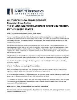 the changing correlation of forces in politics in the united states