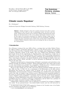 Chladni meets Napoleon - Philipps