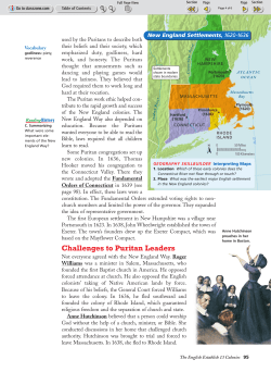 Challenges to Puritan Leaders