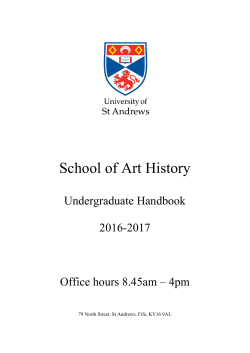 School of Art History - University of St Andrews