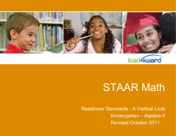 Math K-12 Readiness Standards