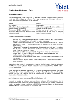 Fabrication of Collagen I Gels