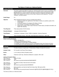 The Statue of Liberty as a National Symbol