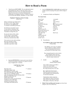 How to Read a Poem