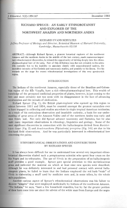 richard spruce - Society of Ethnobiology