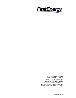 information and guidance for customer electric service