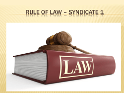 rule of law - Dr.MCR HRD Institute