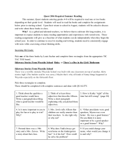 Summer Reading 2016 - Aurora Quest K-8