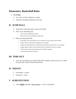 Elementary Basketball Rules