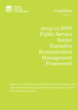 2014-15 NSW Public Service Senior Executive Remuneration