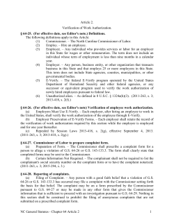 Article 2, Chapter 64 - North Carolina General Assembly