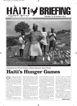 Haiti`s Hunger Games - The Haiti Support Group
