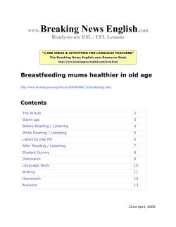 Breastfeeding mums healthier in old age