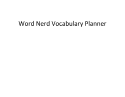 "Maniac Magee" Vocabulary