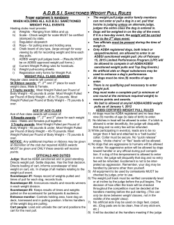 A.D.B.S.I. SANCTIONED WEIGHT PULL RULES