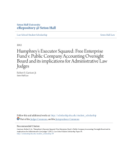 Free Enterprise Fund v. Public Company Accounting Oversight