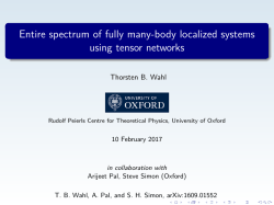 Entire spectrum of fully many-body localized systems using tensor
