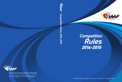 IAAF Competition Rules 2014-2015