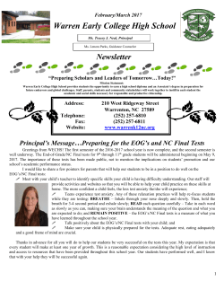 Newsletter - Warren County Schools