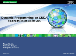 Dynamic Programming on CUDA: Finding the Most Similar DNA