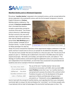 Manifest Destiny and U.S Westward Expansion