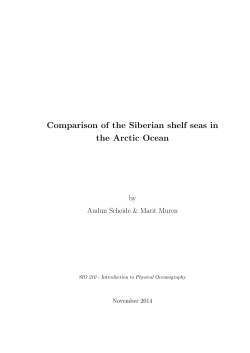 Comparison of the Siberian shelf seas in the Arctic Ocean