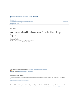 As Essential as Brushing Your Teeth: The Deep Squat