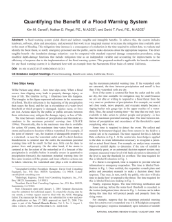 Quantifying the Benefit of a Flood Warning System