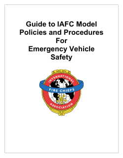 Guide to IAFC model policies and procedures for emergency vehicle