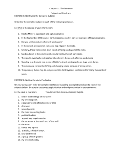 Chapter 11: The Sentence Subject and Predicate EXERCISE 3